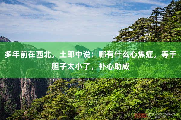 多年前在西北，土郎中说：哪有什么心焦症，等于胆子太小了，补心助威