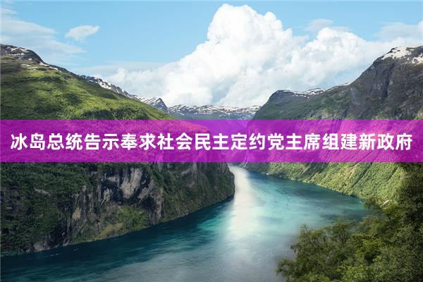 冰岛总统告示奉求社会民主定约党主席组建新政府